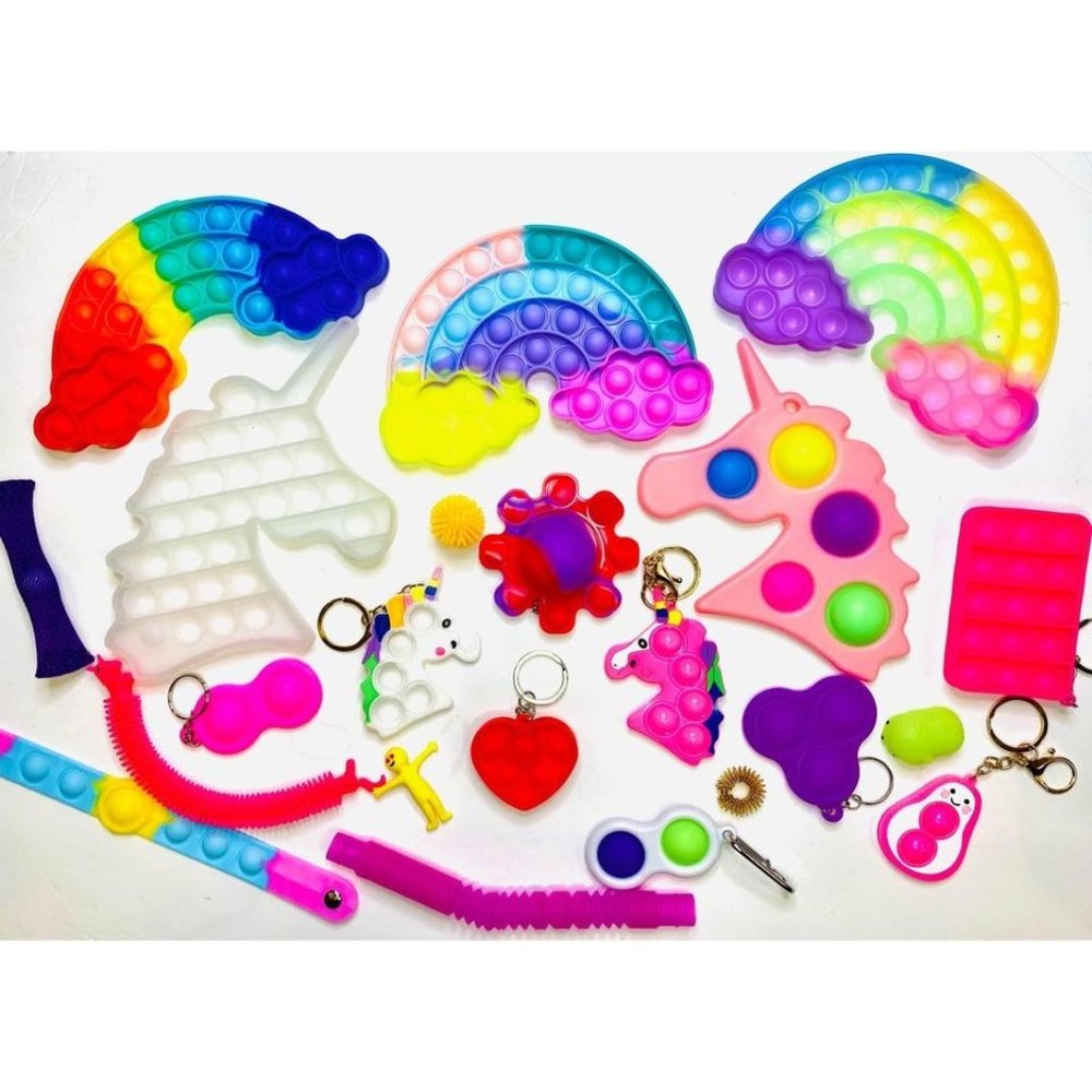 Rainbows and Unicorns Popit/popper/fidget bundle (22 all new pieces)